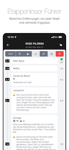 Wise Pilgrim Camino Portugués Screenshot