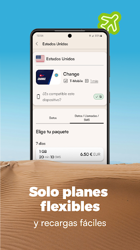 Captura de pantalla de Airalo: eSIM Viajes e Internet
