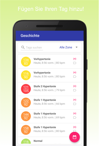 Blutdruck-Tagebuch Screenshot