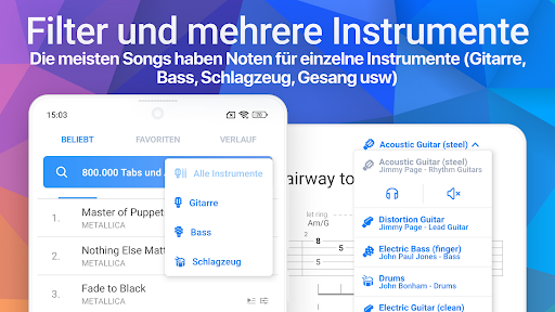 Songsterr Gitarren Tabs/Akkor. Screenshot