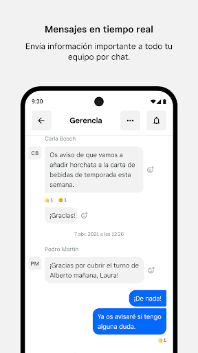 Captura de pantalla de Gestión de Equipos Square