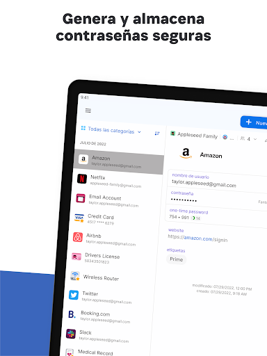 Captura de pantalla de 1Password: Password Manager