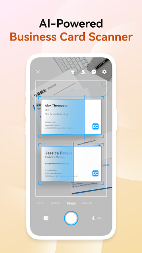 CamCard-AI Scanner, Transcribe screenshot