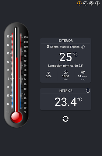 Captura de pantalla de Termómetro++ ambiente