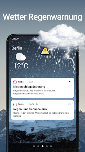 Wetterzeitleiste Lokales Radar Screenshot