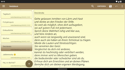Notepad - einfache Notizen Screenshot