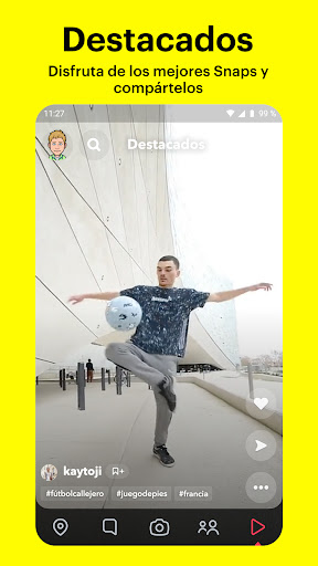 Captura de pantalla de Snapchat