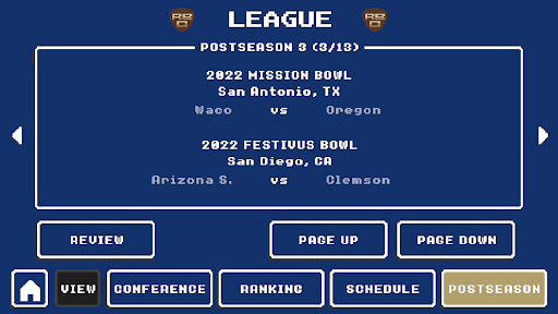 Captura de pantalla de Retro Bowl College