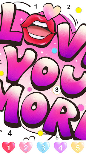 Captura de pantalla de color de graffiti por número