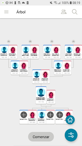 Captura de pantalla de FamilySearch - Árbol