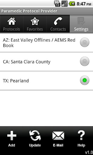 Captura de pantalla de Paramedic Protocol Provider