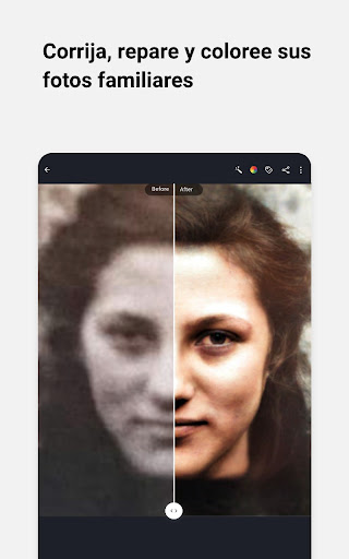 Captura de pantalla de MyHeritage: Árbol genealógico