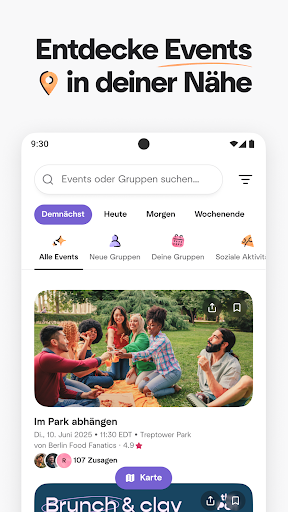 Meetup: Lokale Events Screenshot