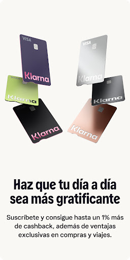 Captura de pantalla de Klarna: Pagos más inteligente