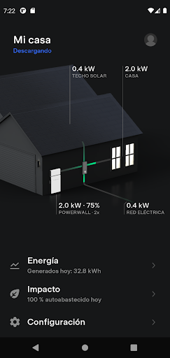 Captura de pantalla de Tesla