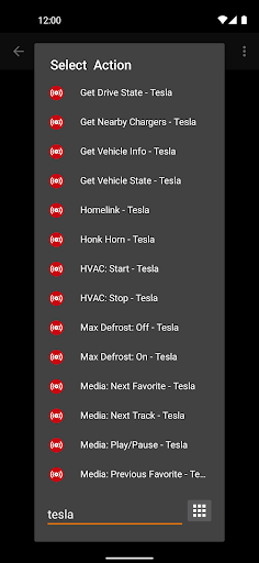 Captura de pantalla de Bolt para Tesla Plugin Tasker