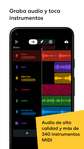 Captura de pantalla de BandLab: Estudio musical
