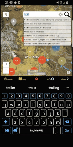 Captura de pantalla de BLM Public Lands Map Guide USA