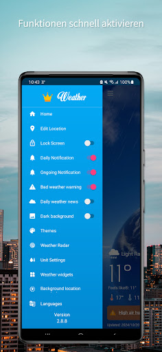 Wettervorhersage (Radarkarte) Screenshot