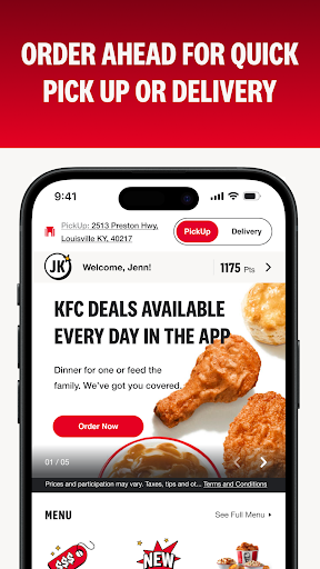 Captura de pantalla de KFC US - Ordering App