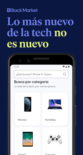 Captura de pantalla de Back Market, compra online