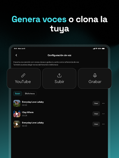 Captura de pantalla de Mureka: Radio y Música con IA