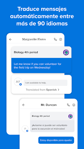 Captura de pantalla de Remind: Comunicación segura