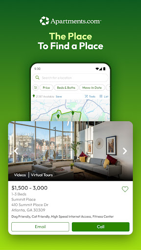 Apartments.com Rental Search Screenshot