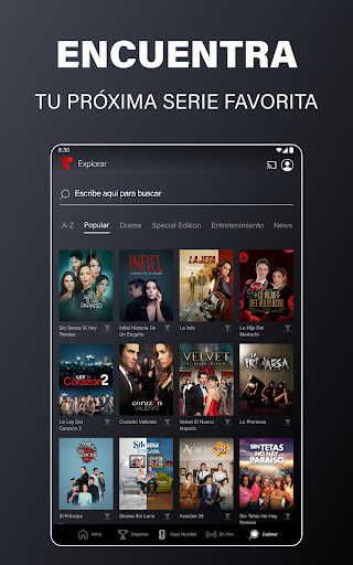 Captura de pantalla de Telemundo: Series y TV en vivo