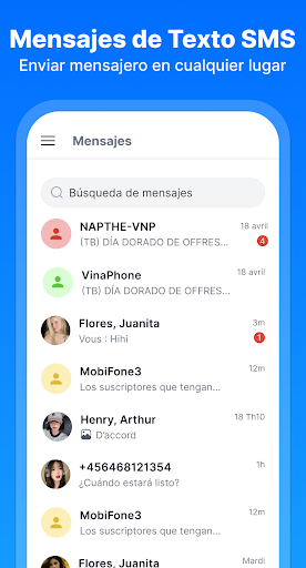 Captura de pantalla de Mensajero: Mensajes de Texto