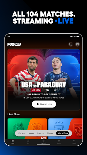 Captura de pantalla de FOX One: Live News, Sports, TV