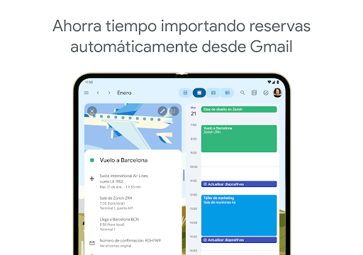 Captura de pantalla de Google Calendar