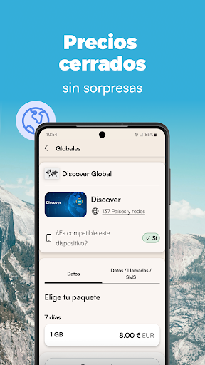 Captura de pantalla de Airalo: eSIM Viajes e Internet