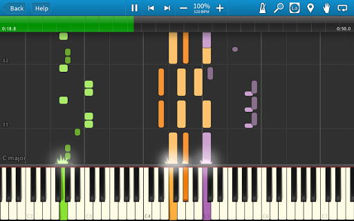 Captura de pantalla de Synthesia