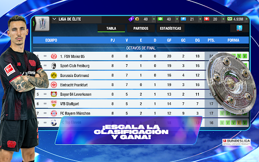 Captura de pantalla de Top Eleven: Manager de Fútbol