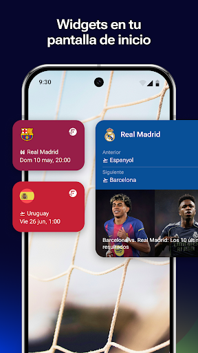 Captura de pantalla de FotMob - Resultados de fútbol