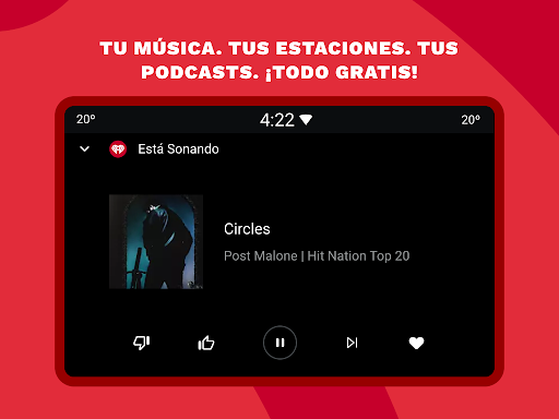 Captura de pantalla de iHeart: Música, Radio, Podcast