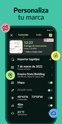 Captura de pantalla de Timestamp Camera & GPS Maps