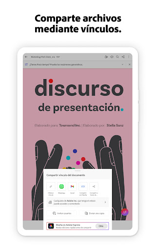 Captura de pantalla de Adobe Acrobat Reader para PDF