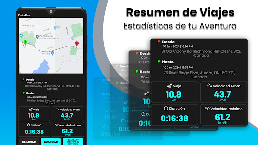 Captura de pantalla de Velocimetro gps y pro odometer