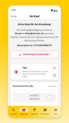 Post & DHL Screenshot