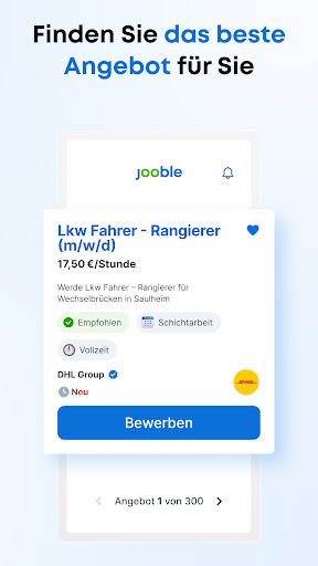 Jooble－Jobsuche & Jobbörse App Screenshot