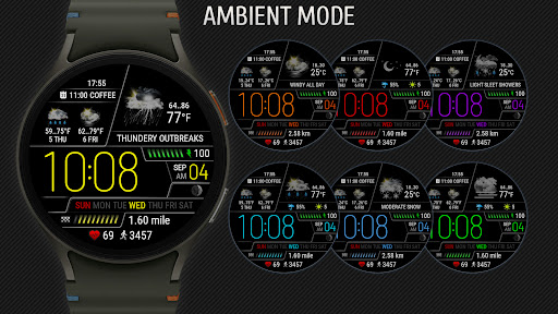 Captura de pantalla de Weather watch face W6.5
