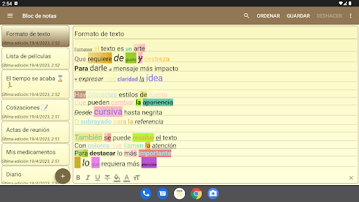 Captura de pantalla de Bloc de notas - notas simples