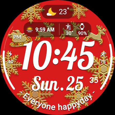 Captura de pantalla de ACRO Happy Christmas Watchface