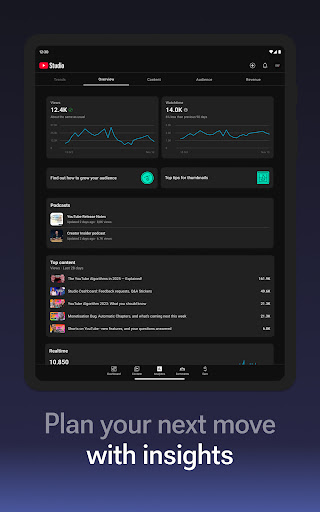 Captura de pantalla de YouTube Studio