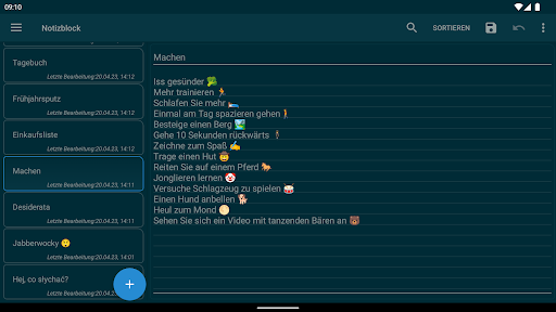 Notepad - einfache Notizen Screenshot