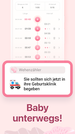 Wehenzähler - Die Wehen App Screenshot