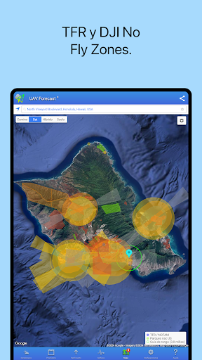 Captura de pantalla de UAV Forecast para drones