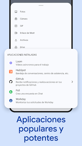 Captura de pantalla de Google Chat
